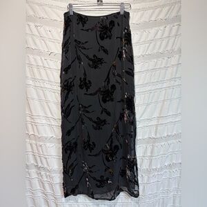 Vintage Tessuto midi floral skirt